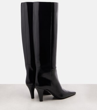 Jill 75 leather knee-high boots in black - Saint Laurent | Mytheresa