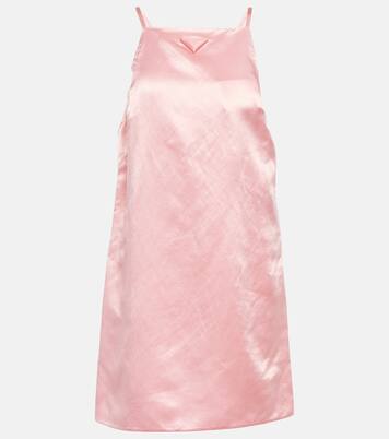 Cupro-blend minidress in pink - Prada | Mytheresa