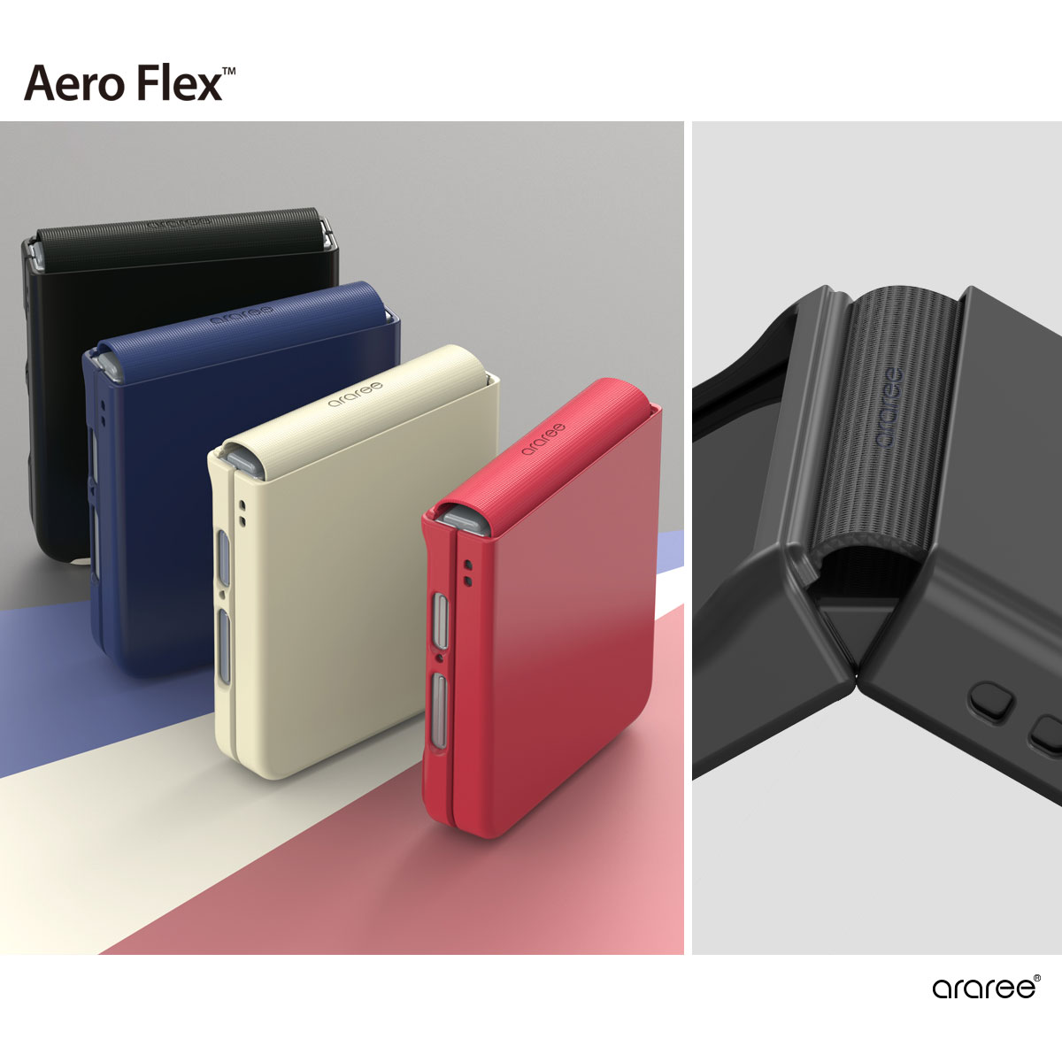 araree（アラリー） [Galaxy Z Flip7 用] Aero Flex ヒンジまで保護