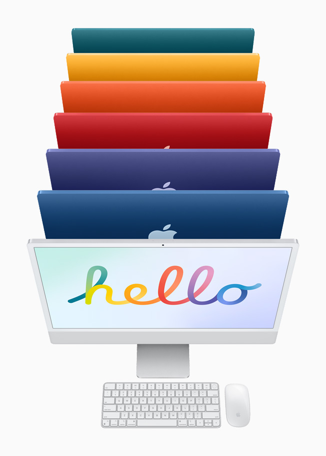 Apple launches 24-inch M1 iMac in a rainbow of color choices with
