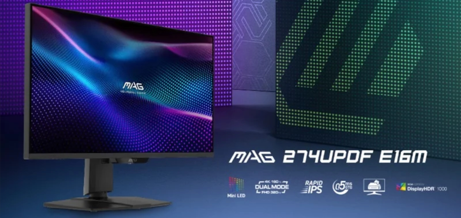 MSI MAG 274UPDF E16M: New 4K Mini LED gaming monitor revealed with