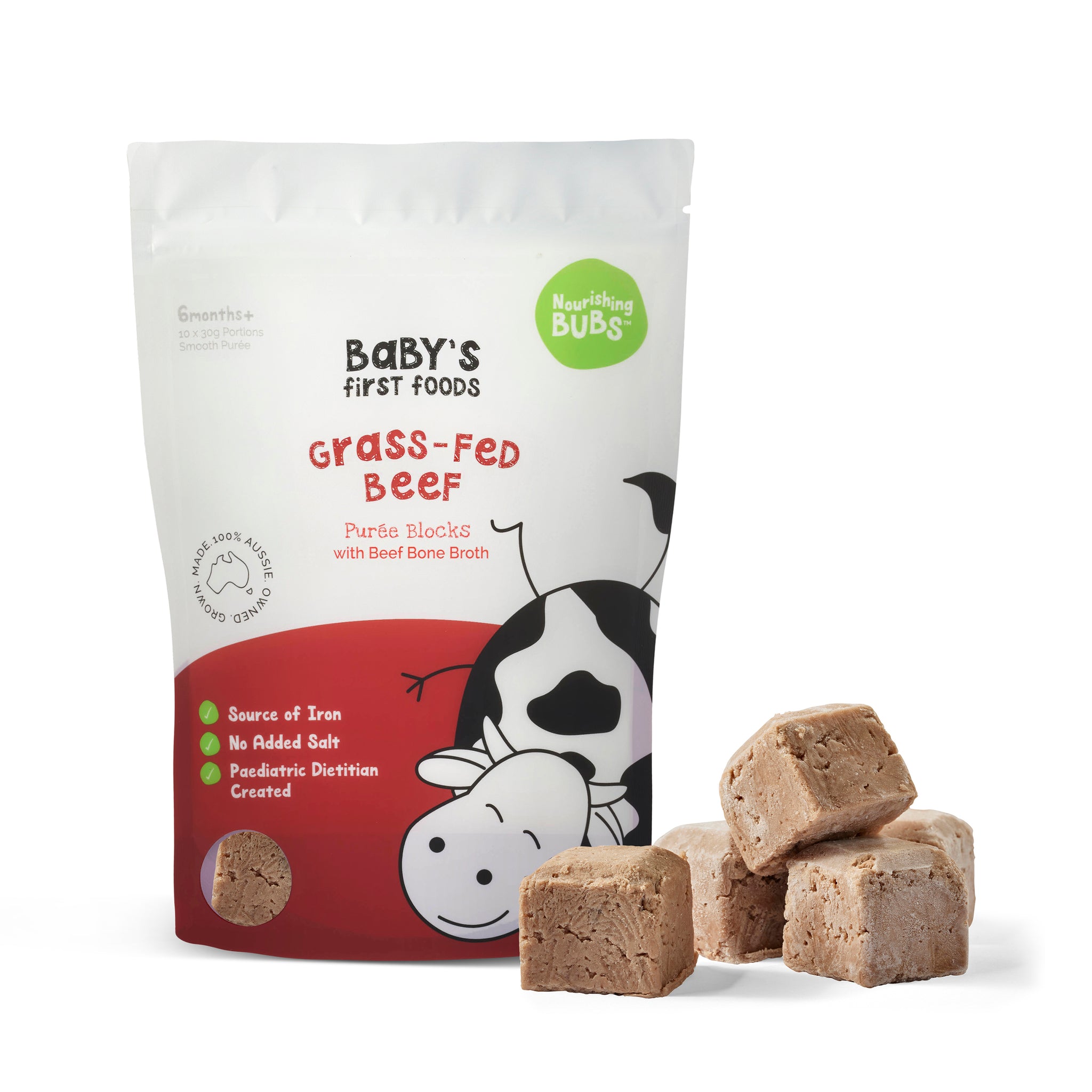 Grass-Fed Beef Purée for Babies | Iron Rich - Nourishing Bubs