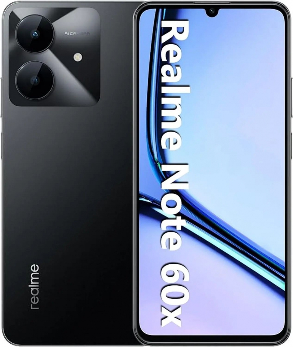 Celular Realme Note 60X Preto 128/4GB Tela 6.7 Câmera 8MP Selfie 5MP