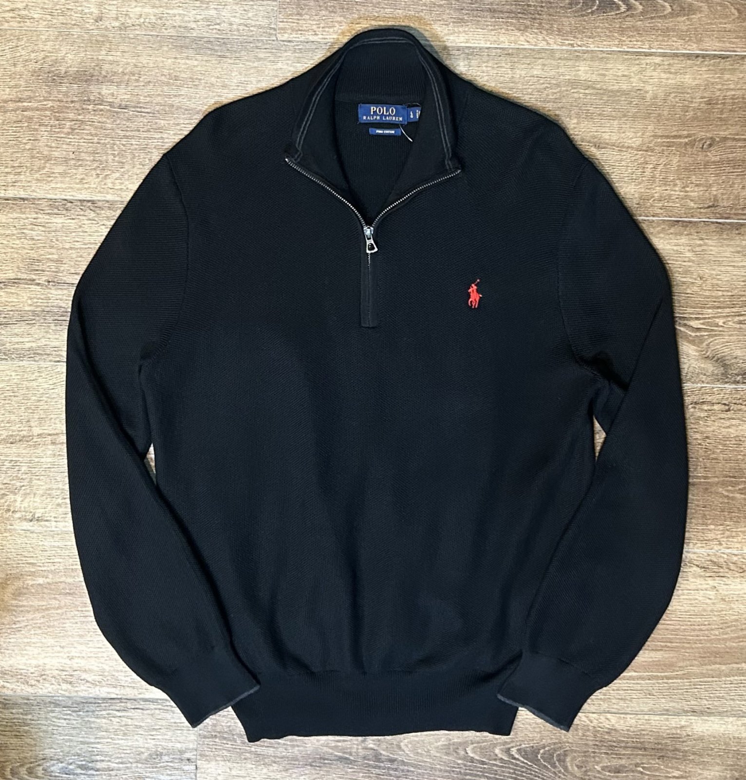 ポロ Polo Ralph Lauren ハーフジップ スウェット L バーガンディ