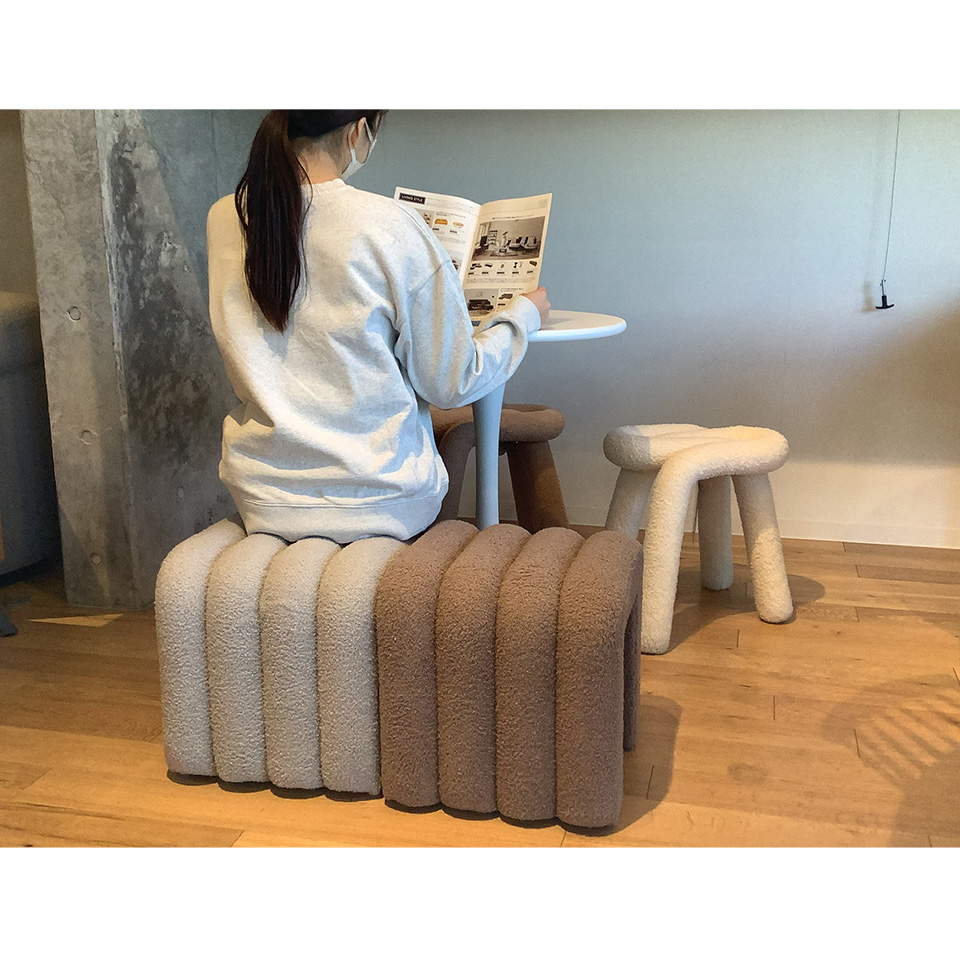 スツールHS-NP18【送料無料】ライトグレー | NOCEノーチェ 家具