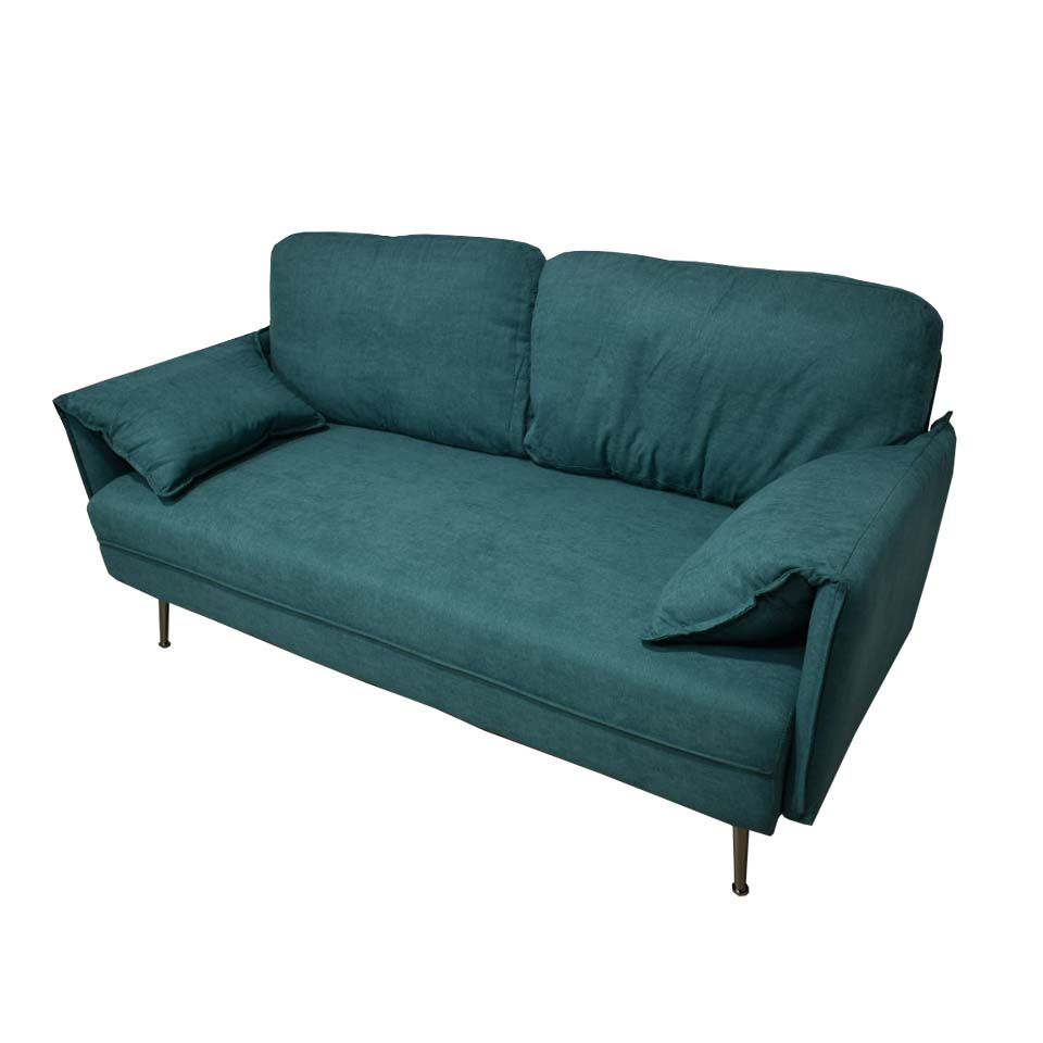 再値下げ】組立式ソファTM-220601【送料無料】ピーコックグリーン