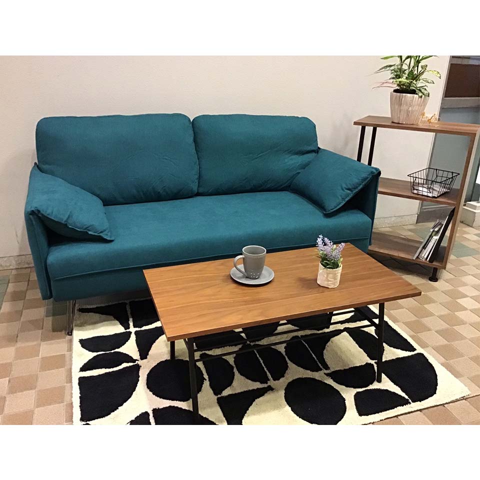 再値下げ】組立式ソファTM-220601【送料無料】ピーコックグリーン