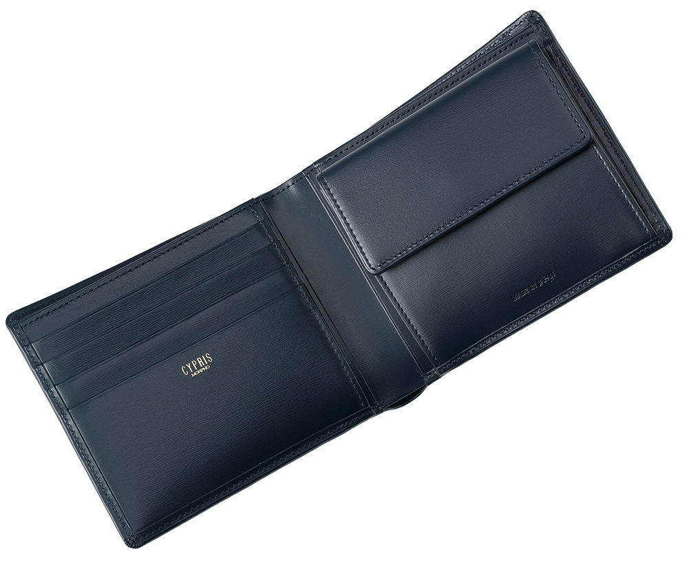 キプリス】二つ折り財布(小銭入れ付き札入)□ボックスカーフ