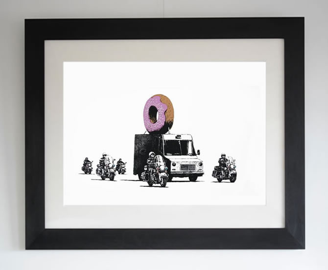 バンクシー Donut Strawberry COA付き 本物のBanksy作品を販売 ー