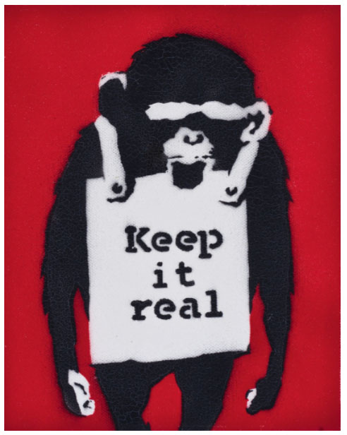 Banksy（バンクシー）Keep it real (Red) – WCP Reproductionを販売