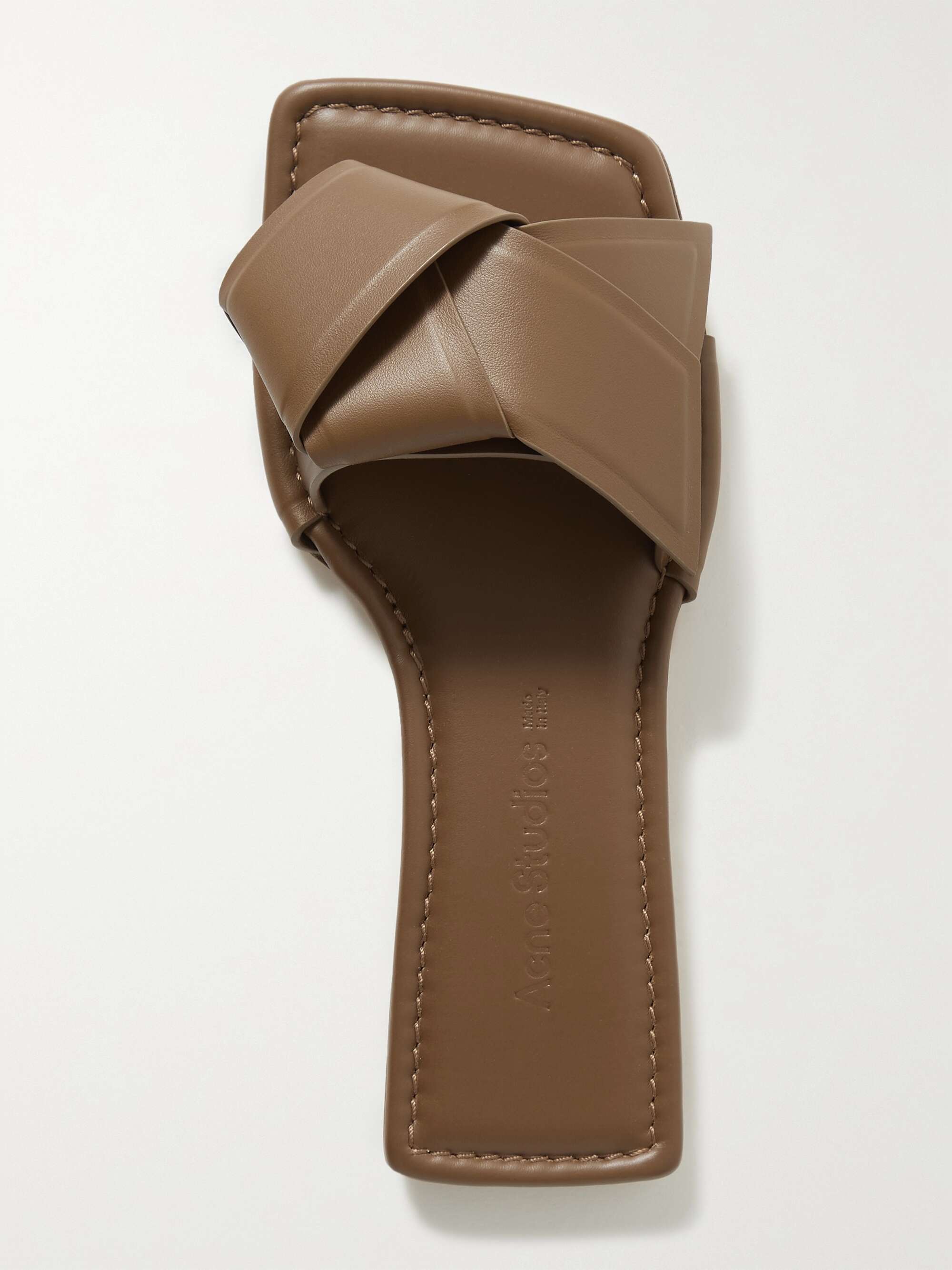 ACNE STUDIOS + NET SUSTAIN leather slides | NET-A-PORTER