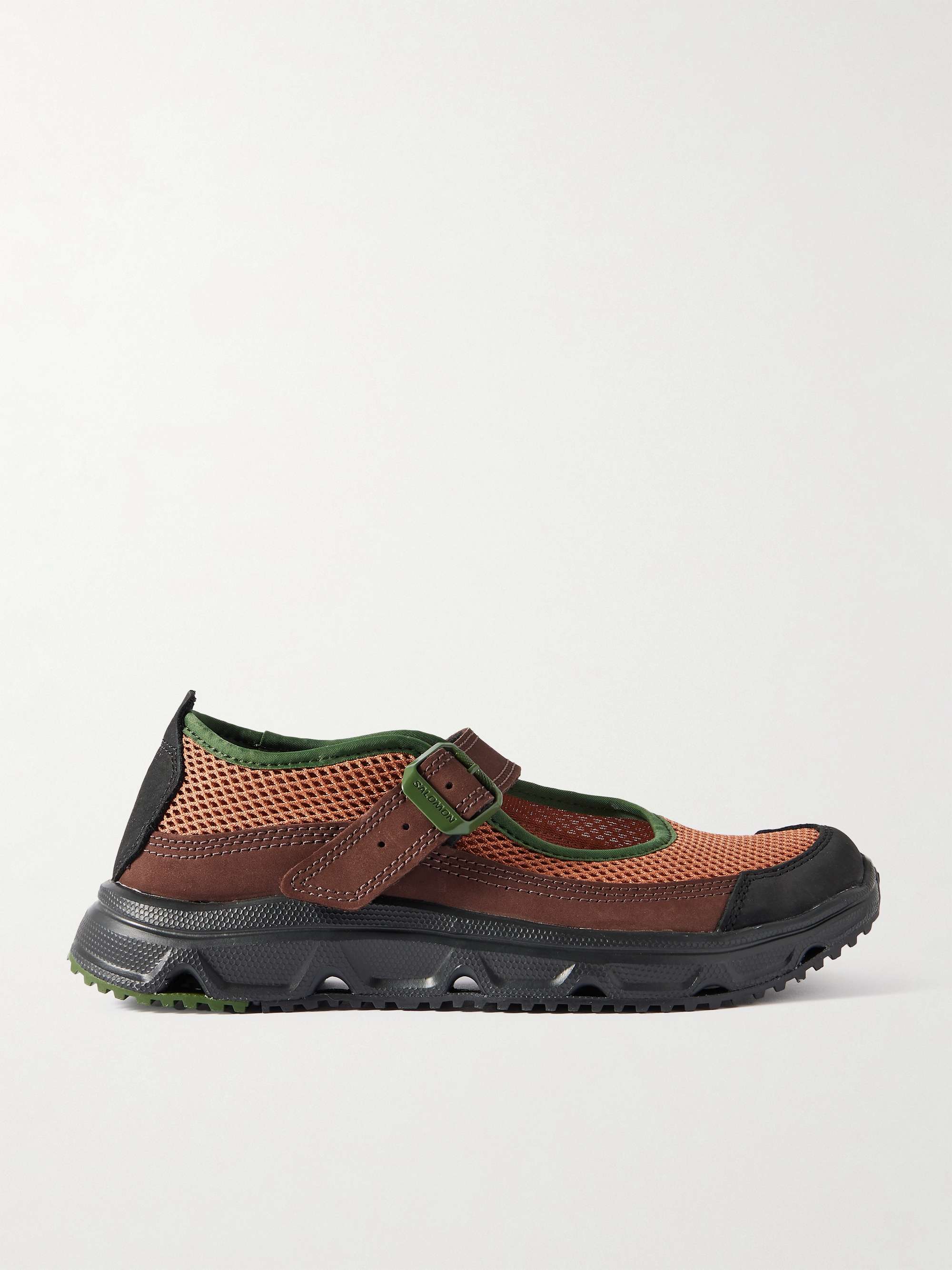 SALOMON RX Marie Jeanne collapsible-heel mesh and nubuck sneakers