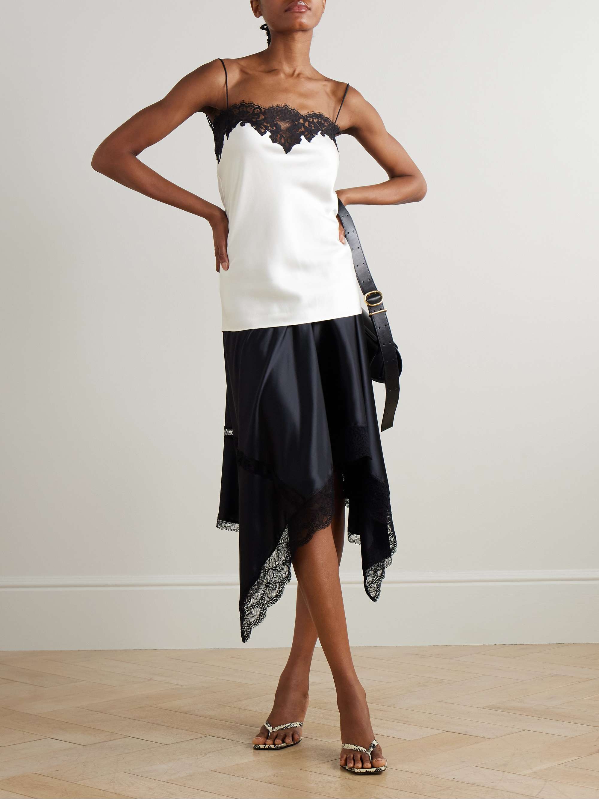 STELLA MCCARTNEY Lace-trimmed satin camisole | NET-A-PORTER