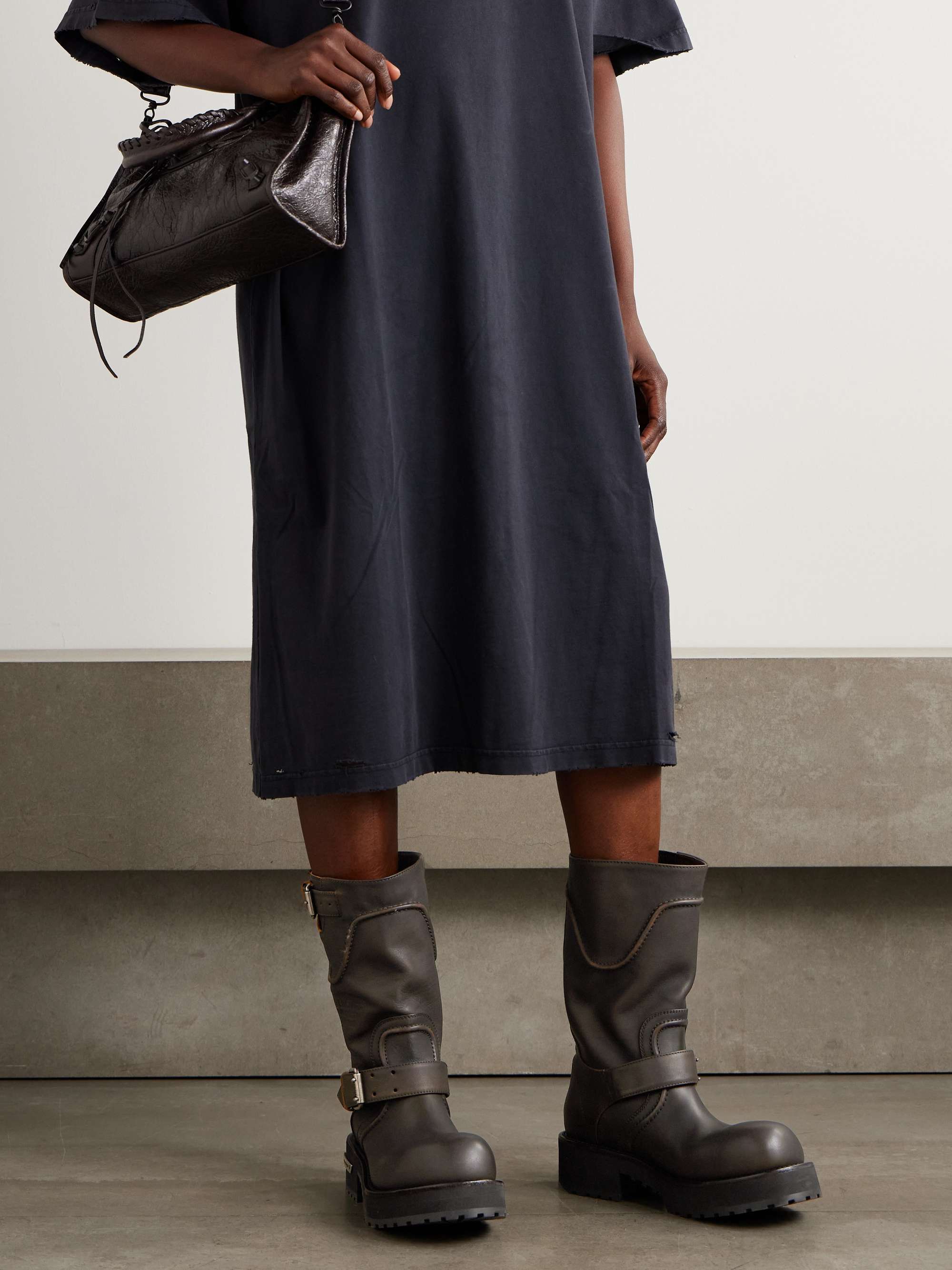 BALENCIAGA Venom leather ankle boots | NET-A-PORTER