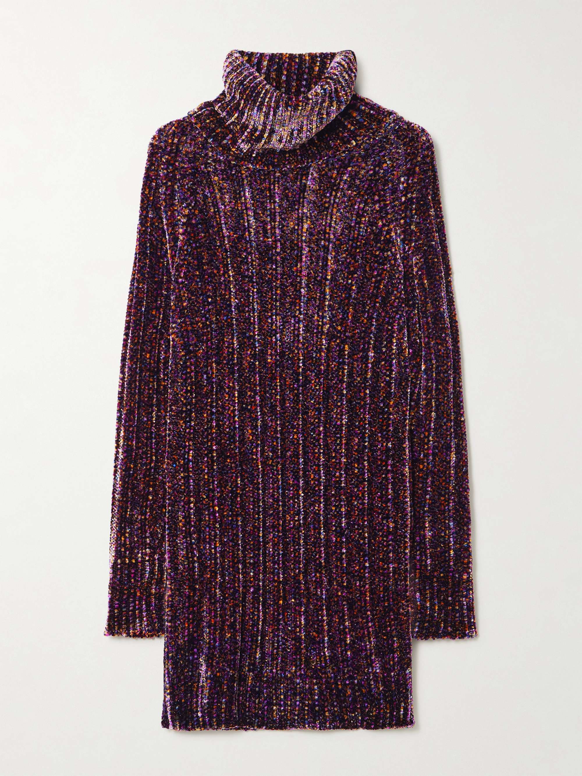DRIES VAN NOTEN Ribbed chenille turtleneck sweater | NET-A-PORTER