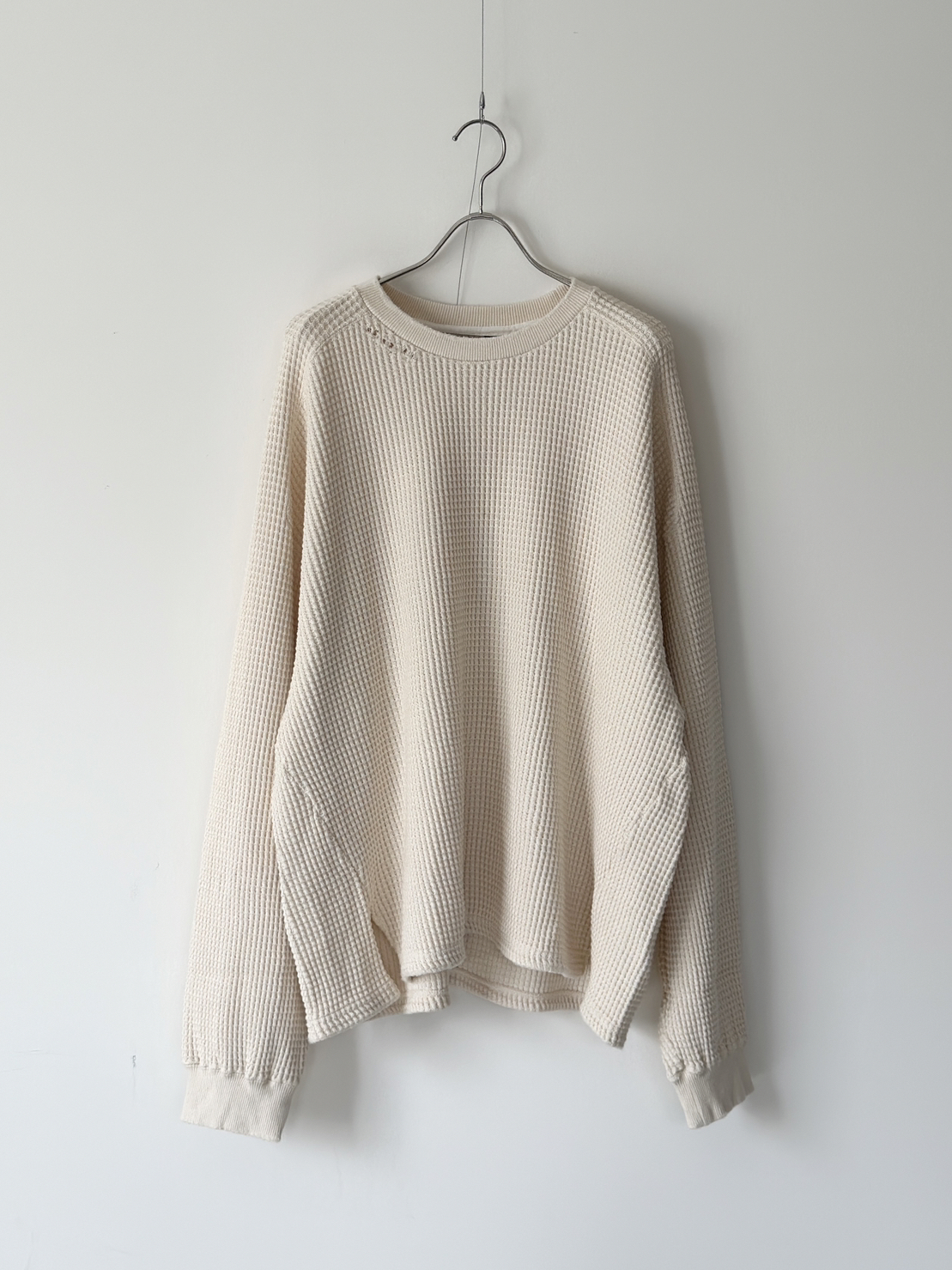 ANCELLM（アンセルム） DAMAGE HEAVY WAFFLE OVERSIZED LS T-SHIRT