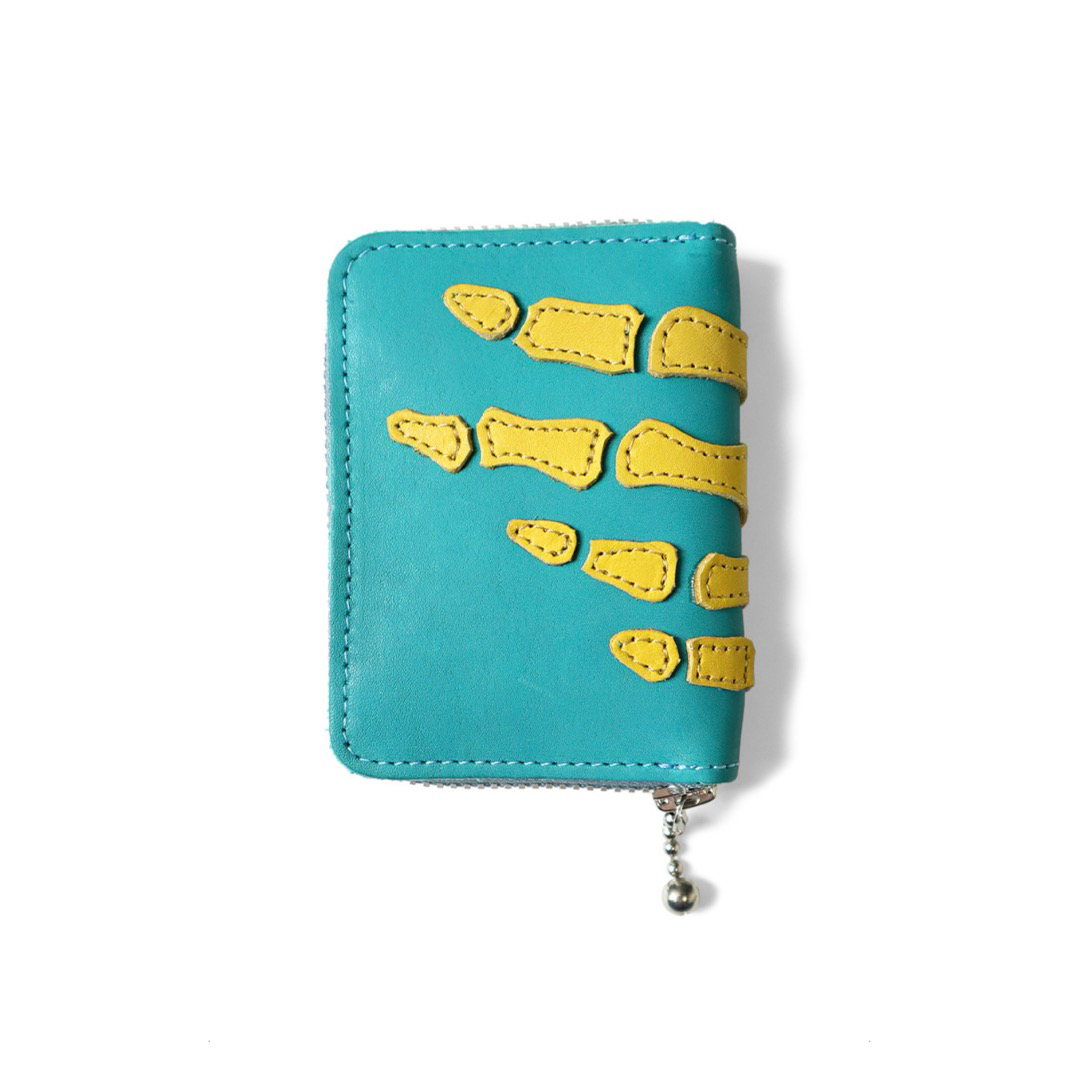 KAPITAL (キャピタル) THUMBS UP BONE HAND ZIP ミニウォレット （SAX