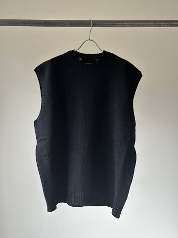 KAPITAL (キャピタル) 5G ウール BONEベストBLACK s.t.c｜洋服・小物