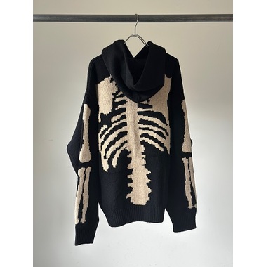 KAPITAL (キャピタル) 5G ウール BONEフードセーターBLACK s.t.c｜洋服