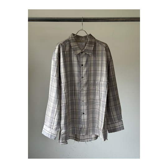ANCELLM（アンセルム） C/R CHECK SHIRT(GRAY) s.t.c｜洋服・小物