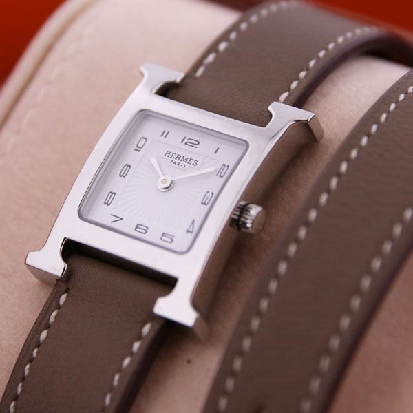 HERMES エルメス クリッパー 旧タイプ 腕時計 ステンレススチール