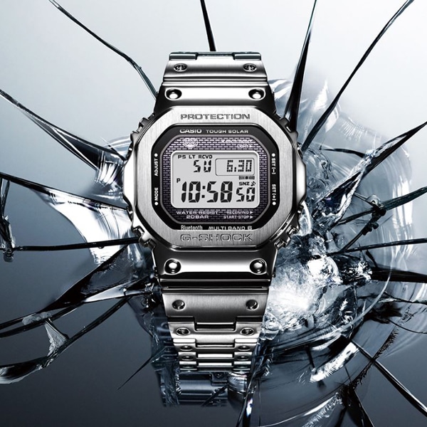 G-SHOCK フルメタル GMW-B5000D-1JF 電波ソーラー(シルバー): G-SHOCK