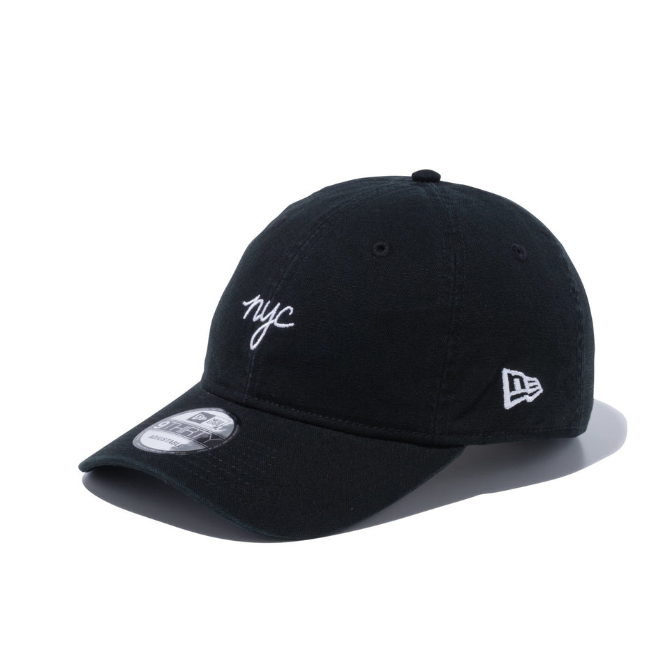 9THIRTY nyc ミニロゴ ダックキャンバス ブラック | ニューエラ