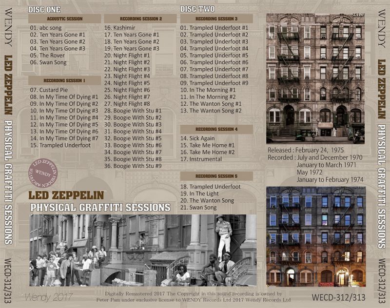 LED ZEPPELIN / PHYSICAL GRAFFITI SESSIONS 【2CD】 - NEO FAUST