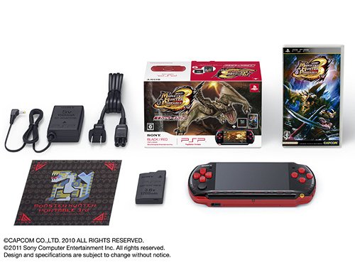 新米ハンターズパック(PSP本体) [ブラック/レッド] ゲーム PSPハード