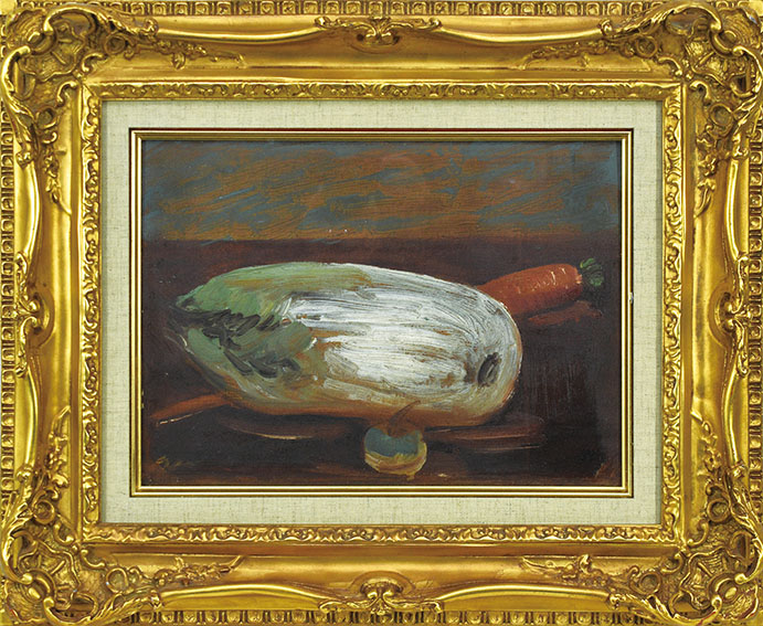 山本鼎画額「白菜と人参、くわい」 | Natsume Books