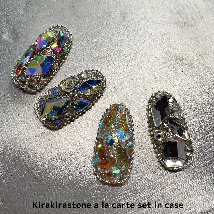 KiraNail キラキラストーンアラカルトセット ケース入り カラー:ブルー