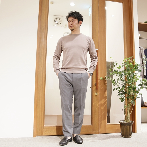 GRAN SASSO グランサッソ 12G ソフトコットン クルーネック ニット 12