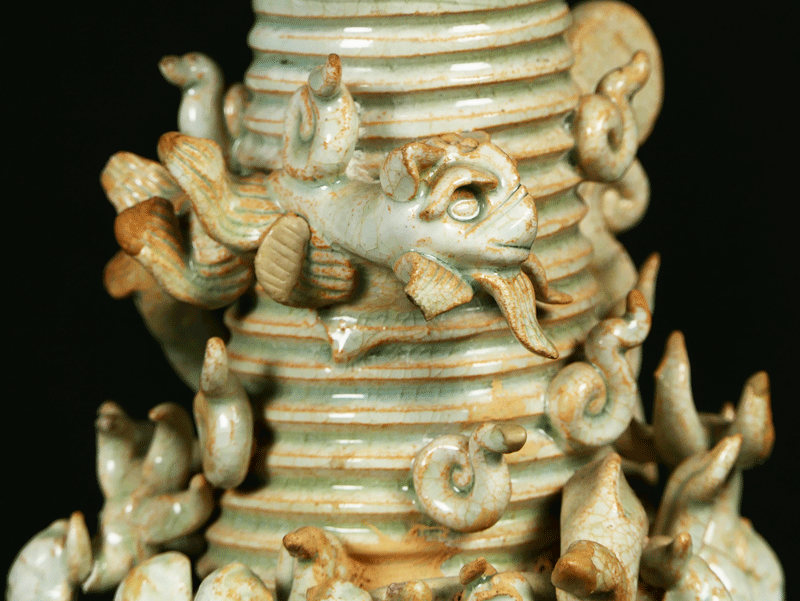 古美術 波兎 / 青白磁 日月壺 宋時代