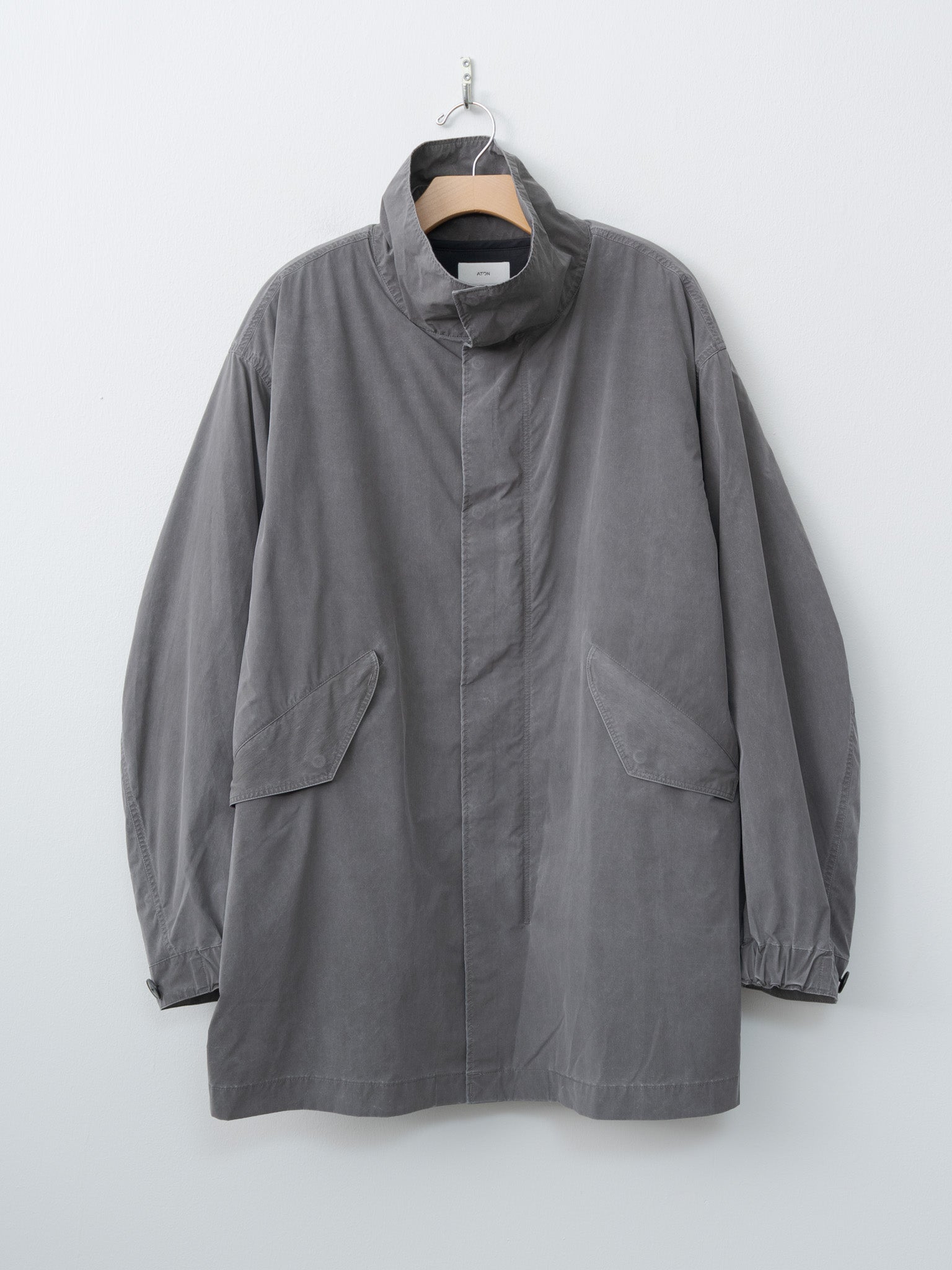 Namu Shop - Aton Pigment Air Weather Short Mods Coat - Sumi