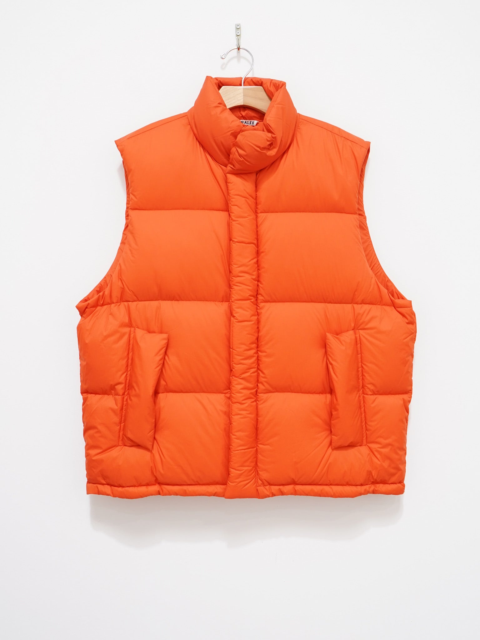Namu Shop - Auralee Super Light Nylon Ripstop Down Vest - Orange