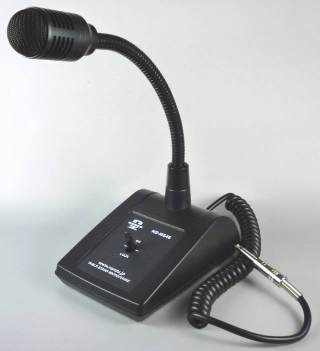 スイッチロック機構付きデスクトップマイクロホン NZ-M546 ｜ なんず