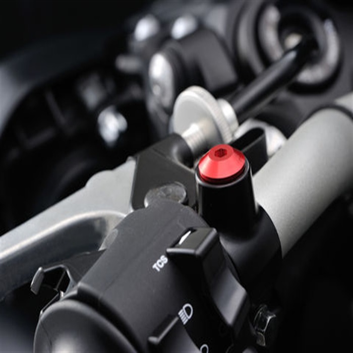 99794 ミラー穴埋めボルトM10 正ネジ レッド｜ミラー関連・オプション