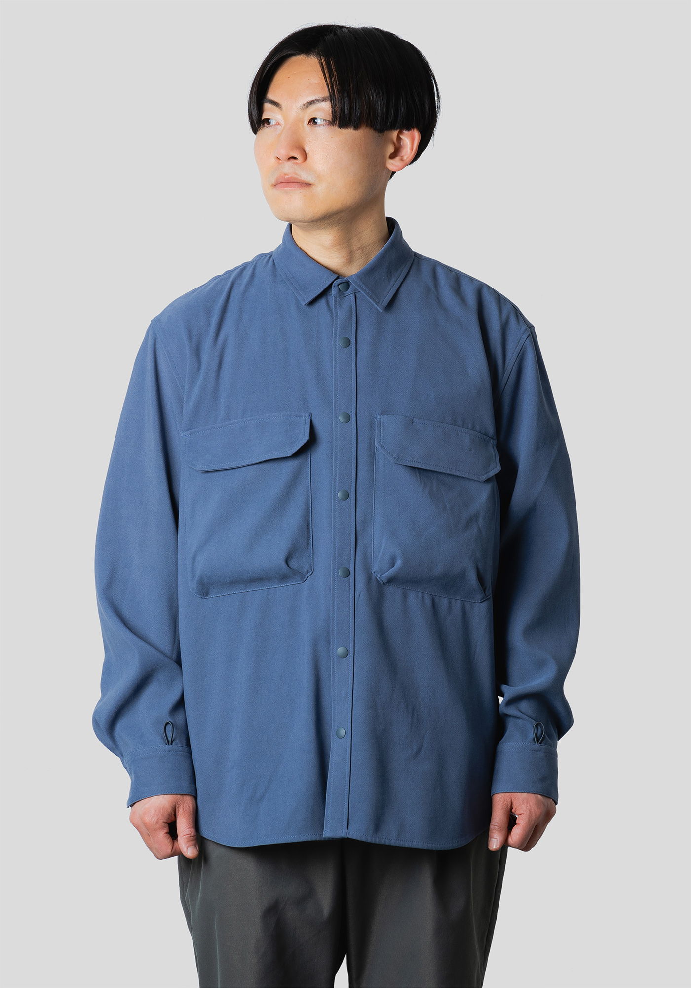 narifuri × UNIVERSAL OVERALL ネル起毛ベンチレーションワークシャツ