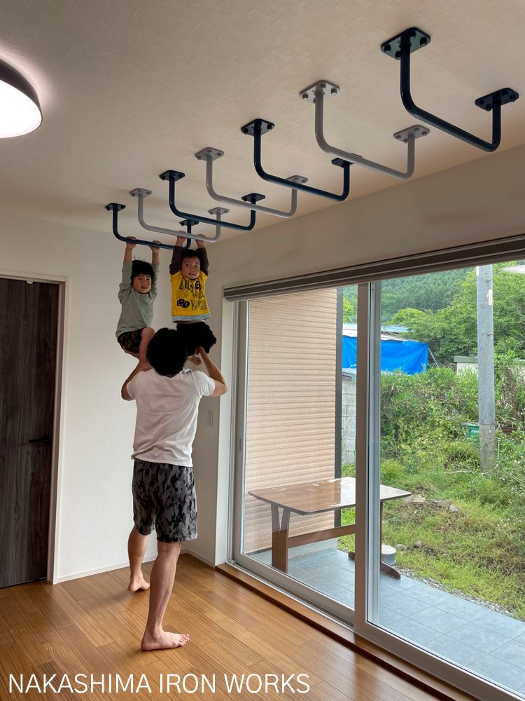 うんてい 自宅 懸垂バー 室内雲梯 遊具 子供 大人 アイアンバー 物干し