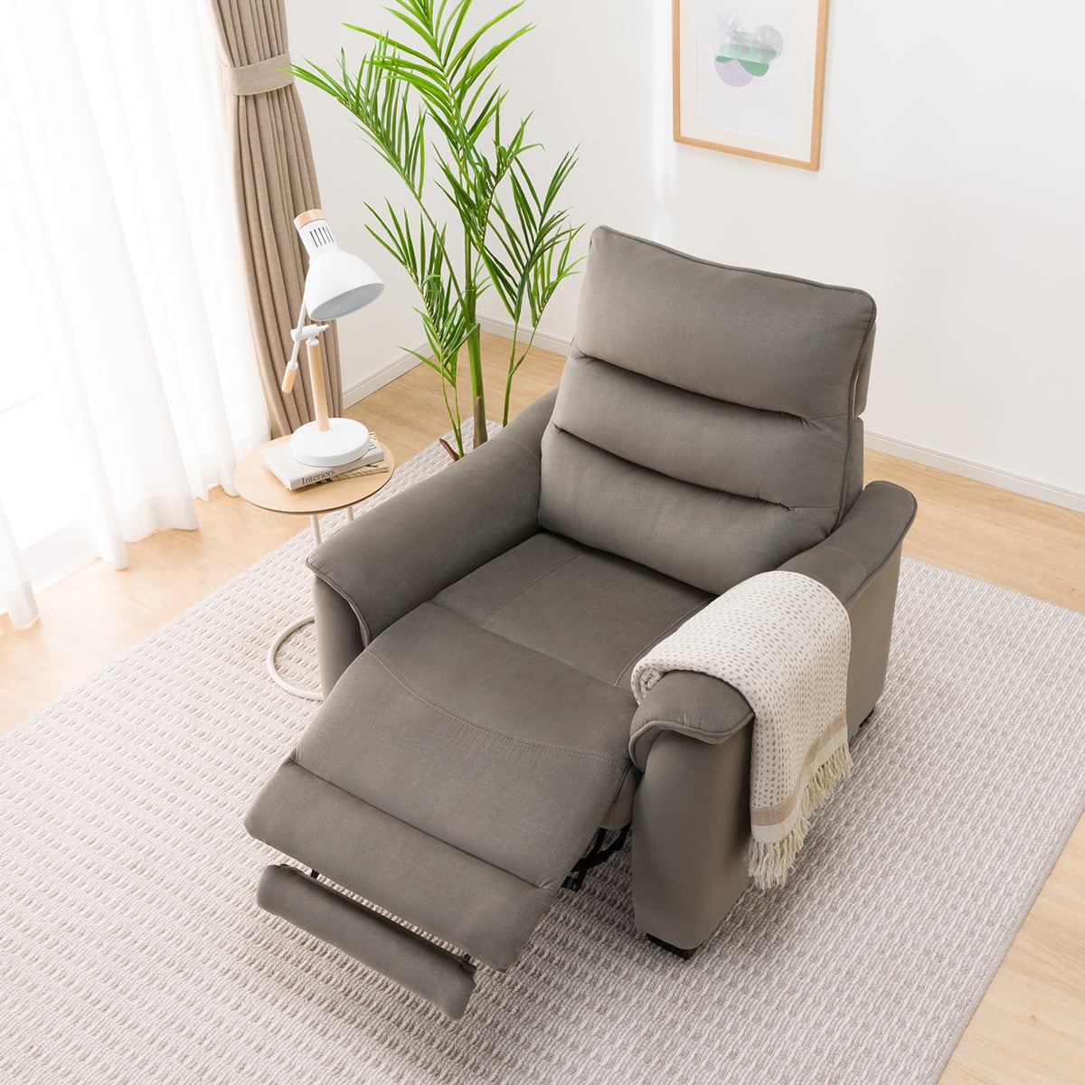 1人掛け電動リクライニングソファ 布張りタイプ(Nビリーバ3 マイクロF