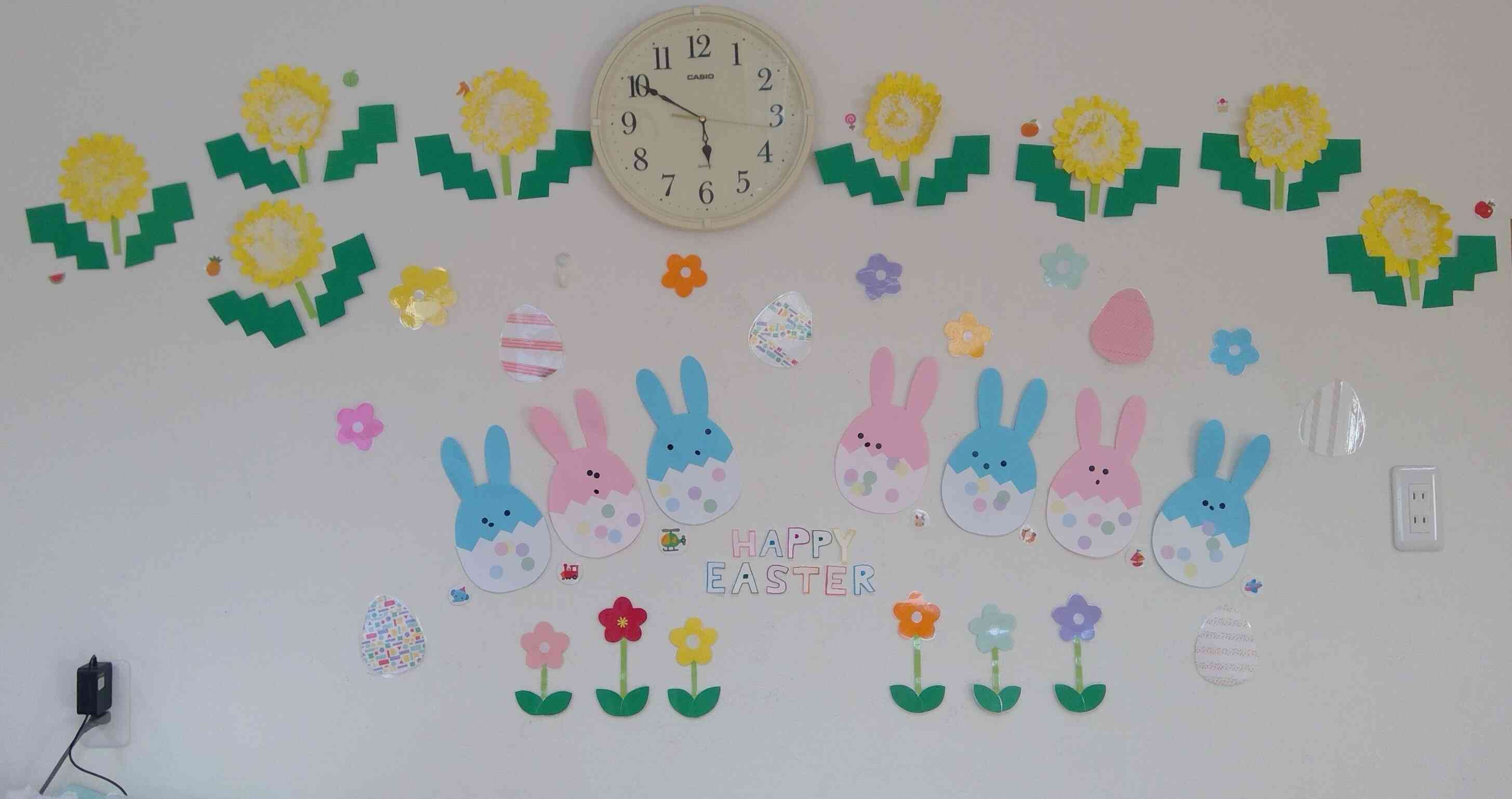 4月の壁面（春ですね）｜ニチイキッズ木川東保育園｜ニチイキッズ