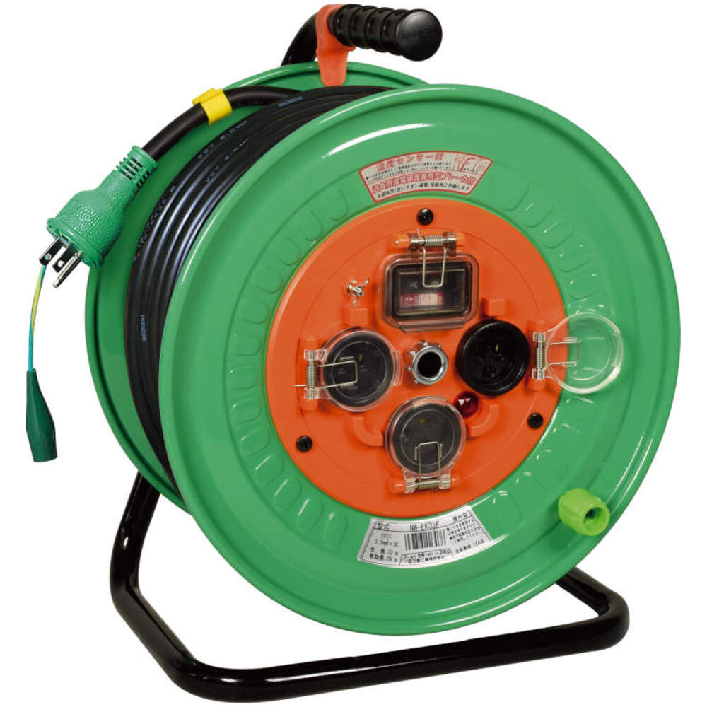 日動工業株式会社｜コードリール 100V 防雨防塵型 過負荷漏電保護兼用