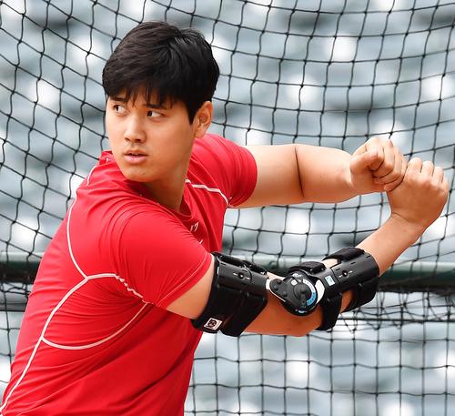 大谷 サポーター付け走塁練習「非常に大事な肘」 - MLB : 日刊スポーツ