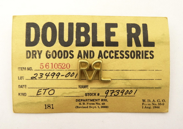 RRL ダブルアールエル DOWBL RL ピンバッジ ラルフ ラルフローレン