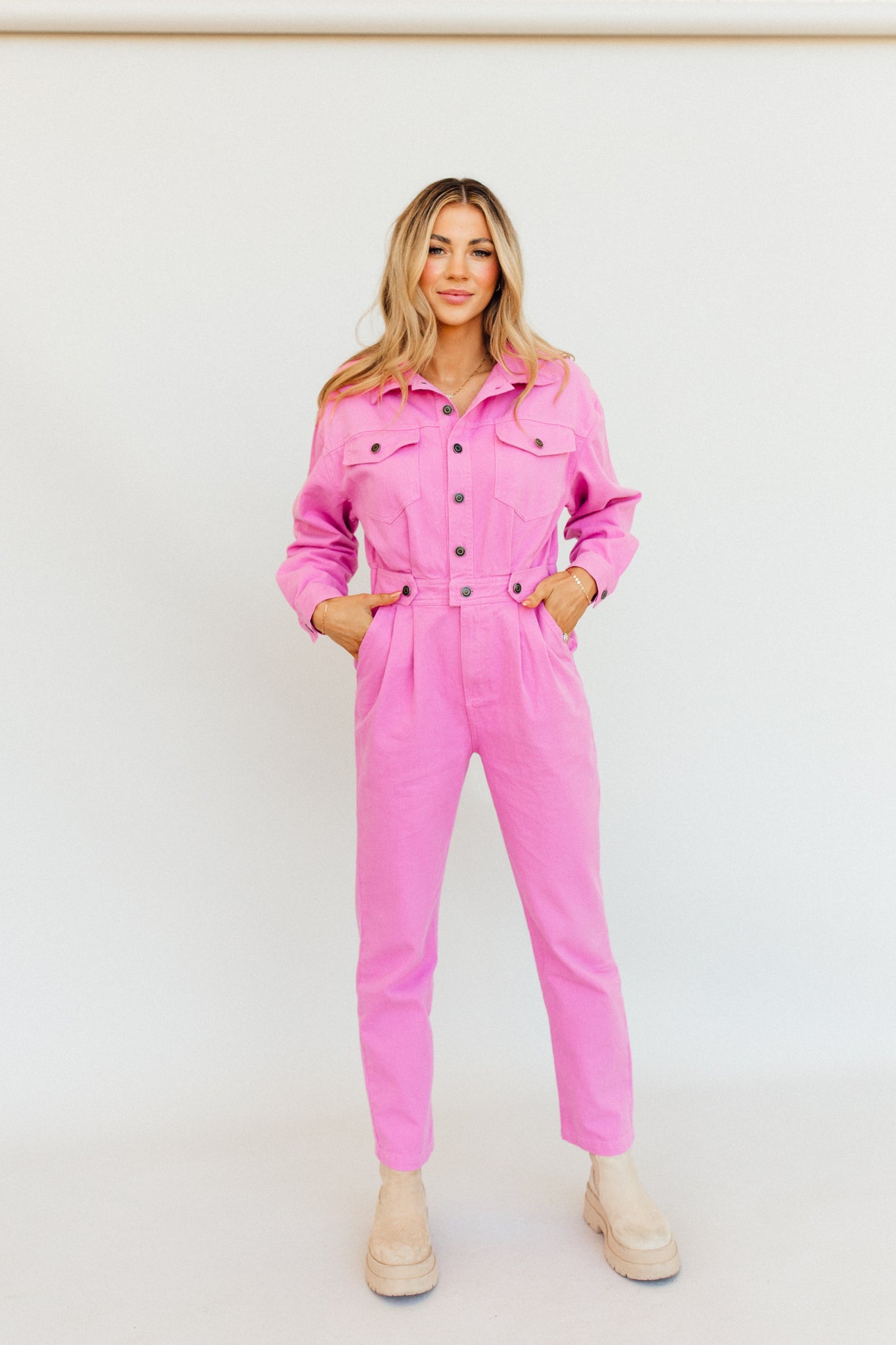 Think Pink Jumpsuit – Ninth & Grace