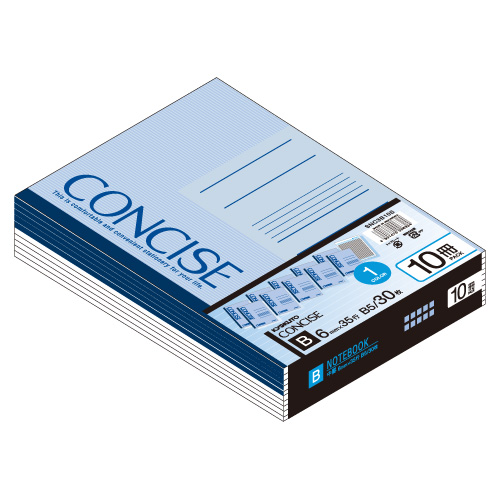 CONCISE・セミB5・30枚6mm罫(10冊束) | 日本ノート株式会社