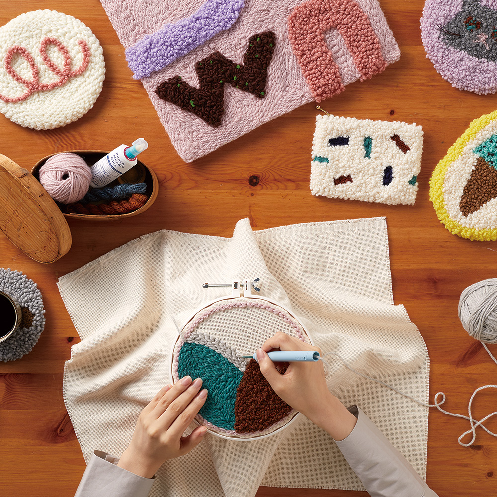 CL57-768 パンチニードル用ファブリック 100×110cm (枚)「手芸材料の