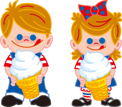 ニックン＆セイチャン（キャラクター紹介） | 日世ソフトクリーム