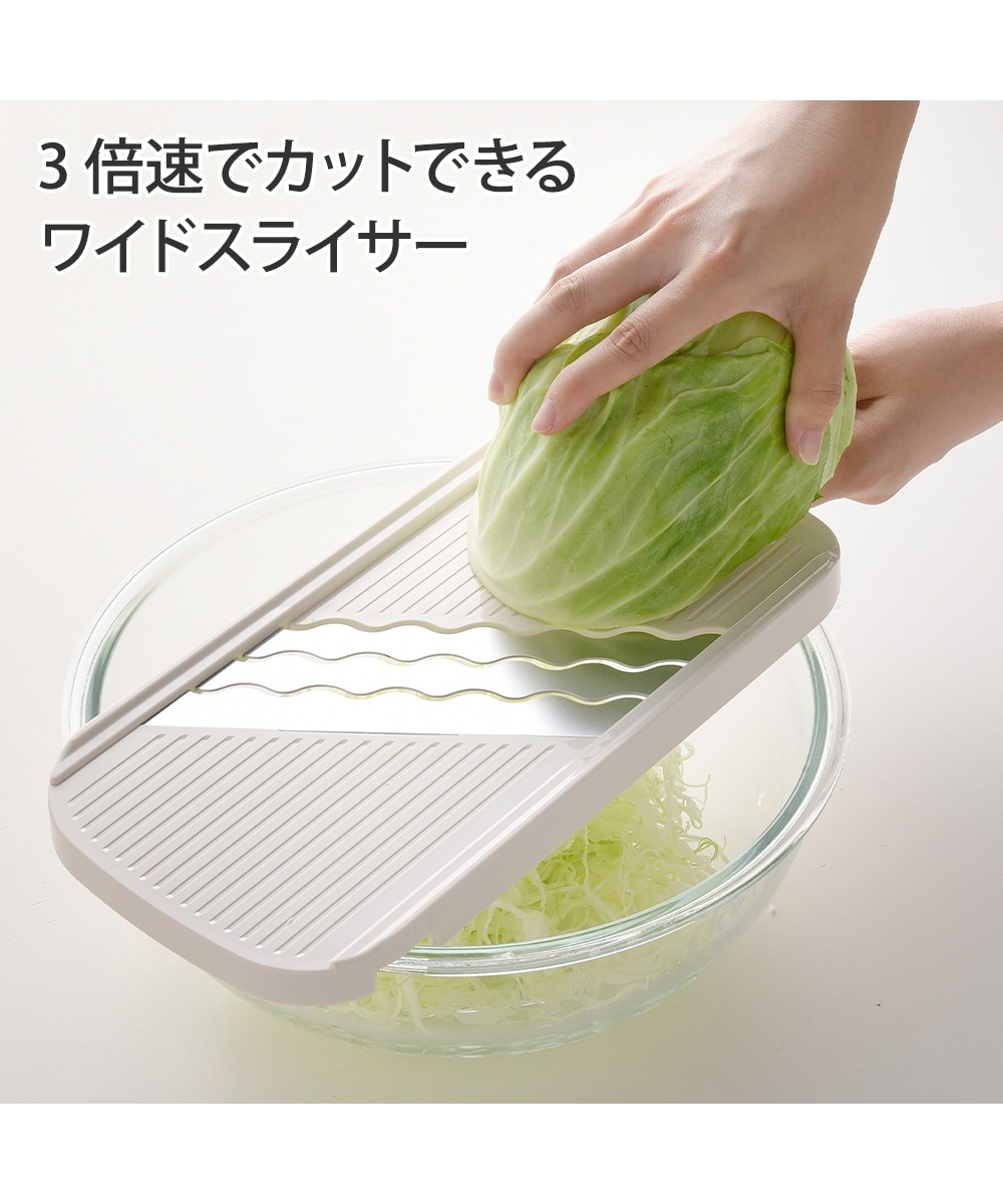 燕三条】3枚刃スライサー 3倍速！トリプルウェーブ ワイド 通販