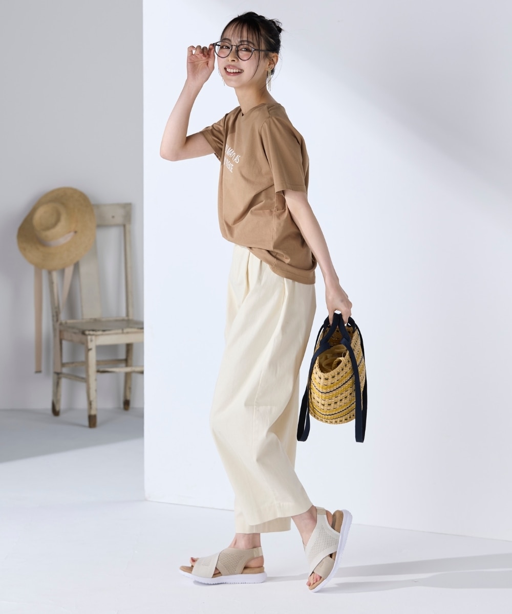 moz 厚底軽量ニットクロスサンダル(ワイズ3E) 通販【ニッセン】